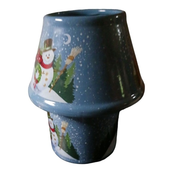 Snowman Christmas Candle Stand by Pottery Co. - Picture 2 of 4